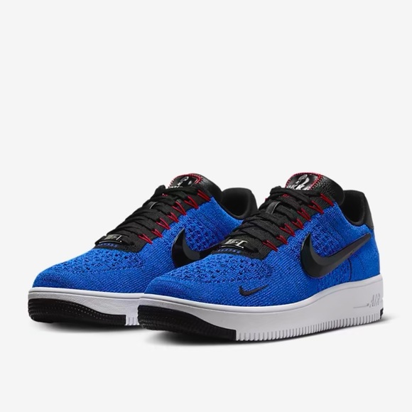 Nike Robert Kraft Blue New England Patriots Ultra Flyknit Air Force 1 Low 9.5 - Picture 4 of 10